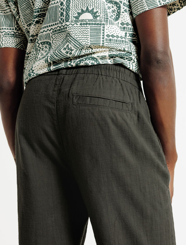 Pantalon loose mati&egrave;re textur&eacute;e