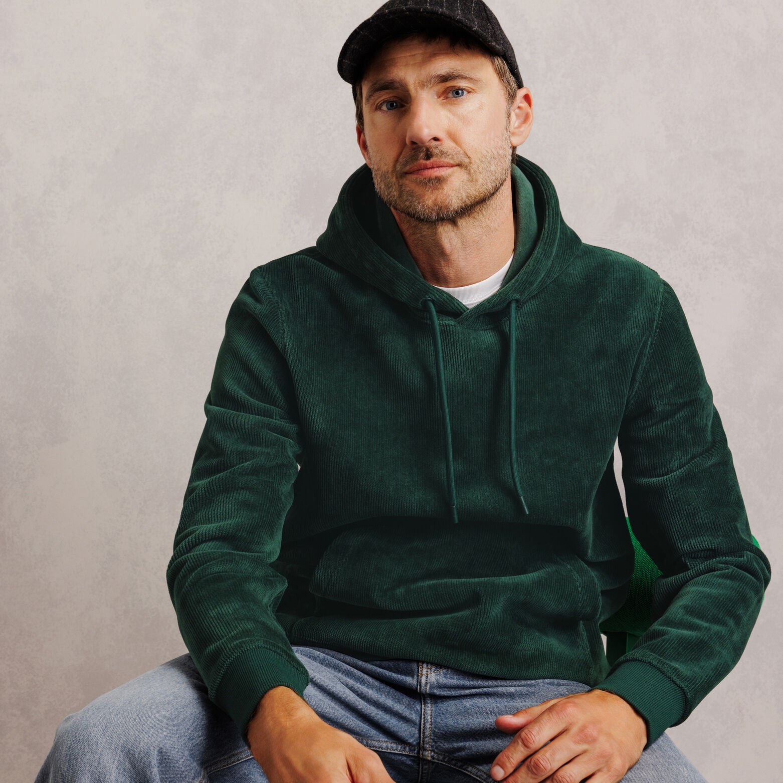 Sweat &agrave; capuche en velours