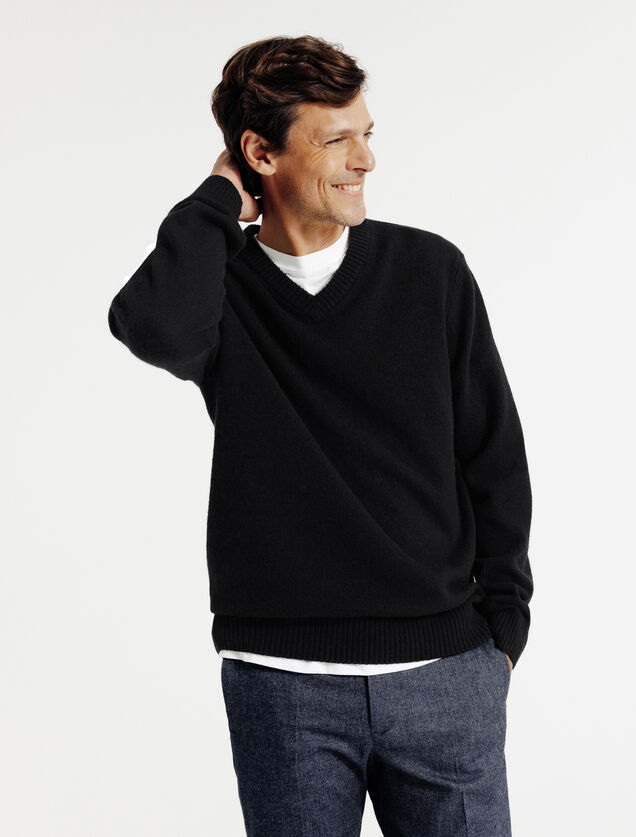 Trui V-hals in lambswool