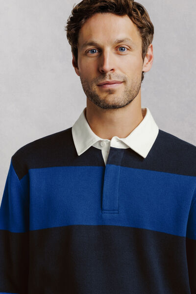 Pull col polo ray&eacute; rugby