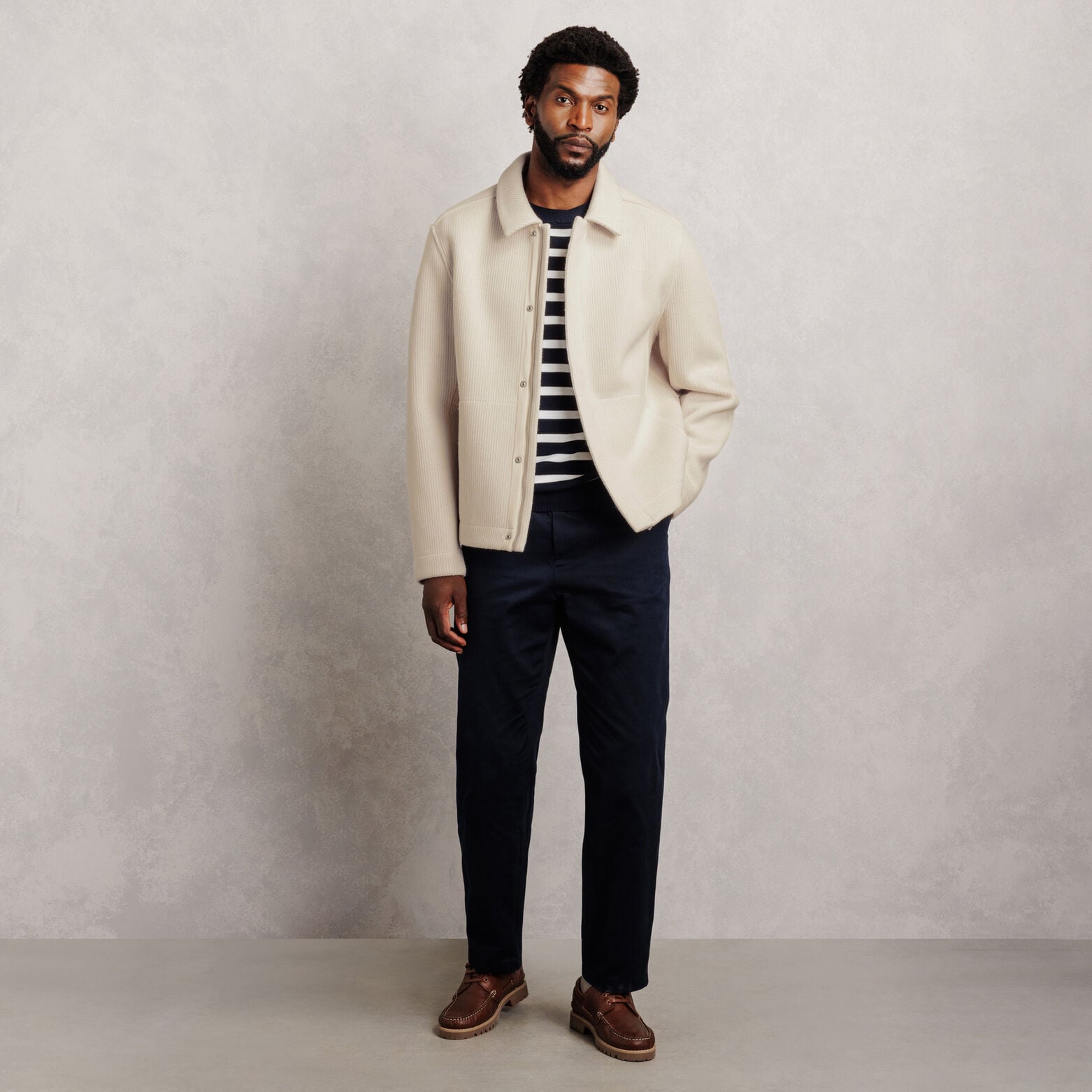 Veste col chemise zipp&eacute;e en molleton