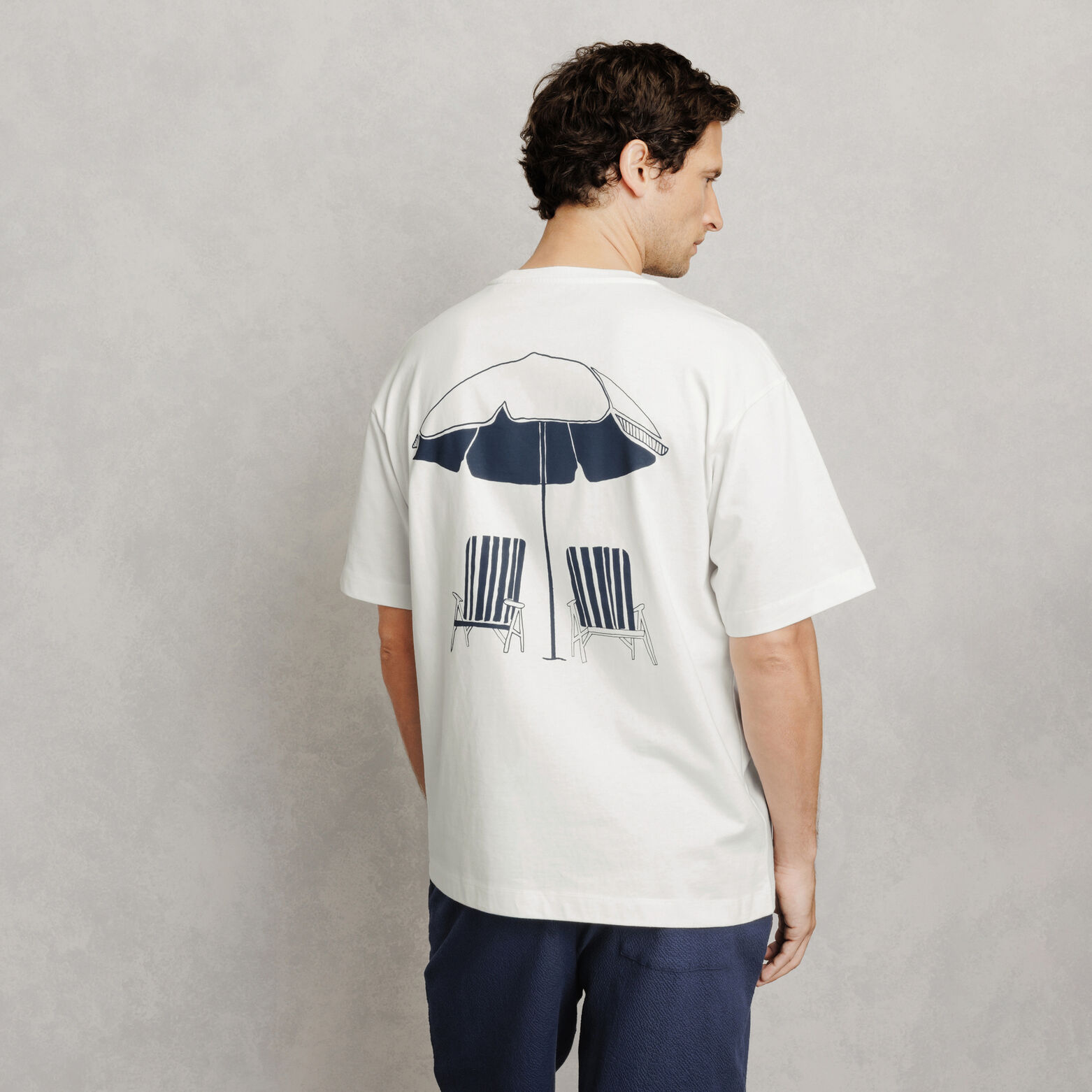 Tee shirt imprim&eacute; devant dos transat