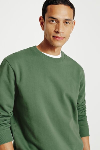 Effen sweater met ronde hals