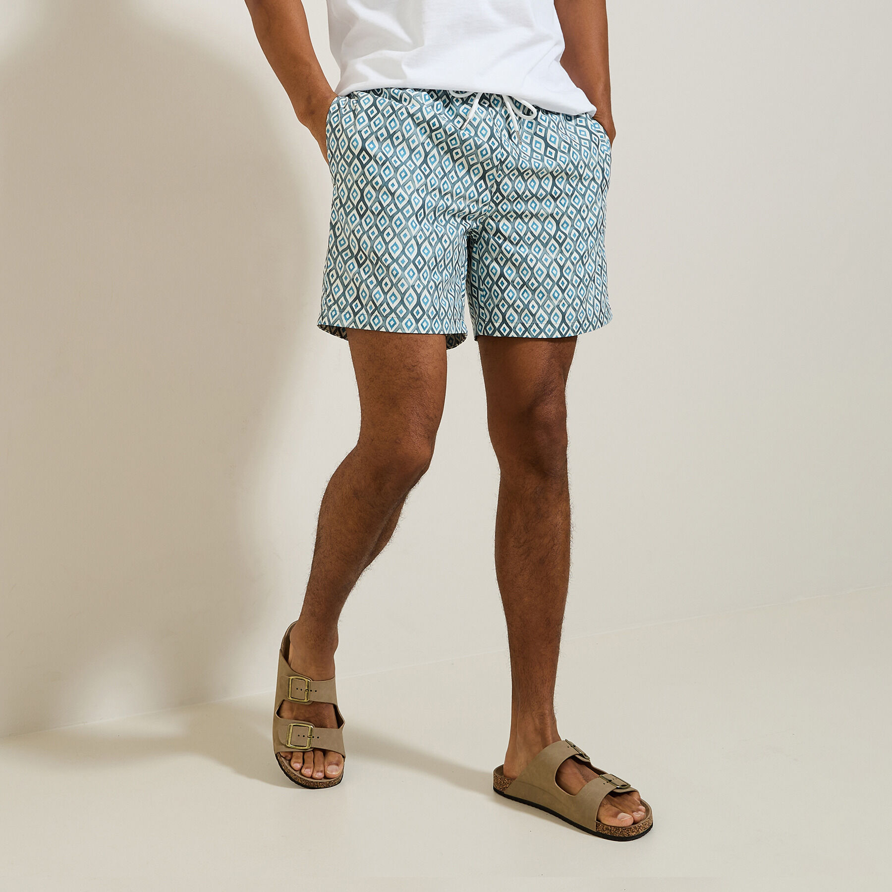 Maillot de bain imprime geometrique