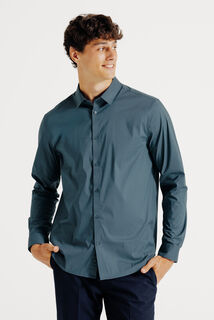 Chemise regular unie coton