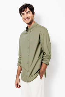 Chemise en coton col semi italien