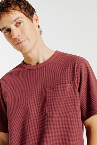 T-shirt in wafelstof