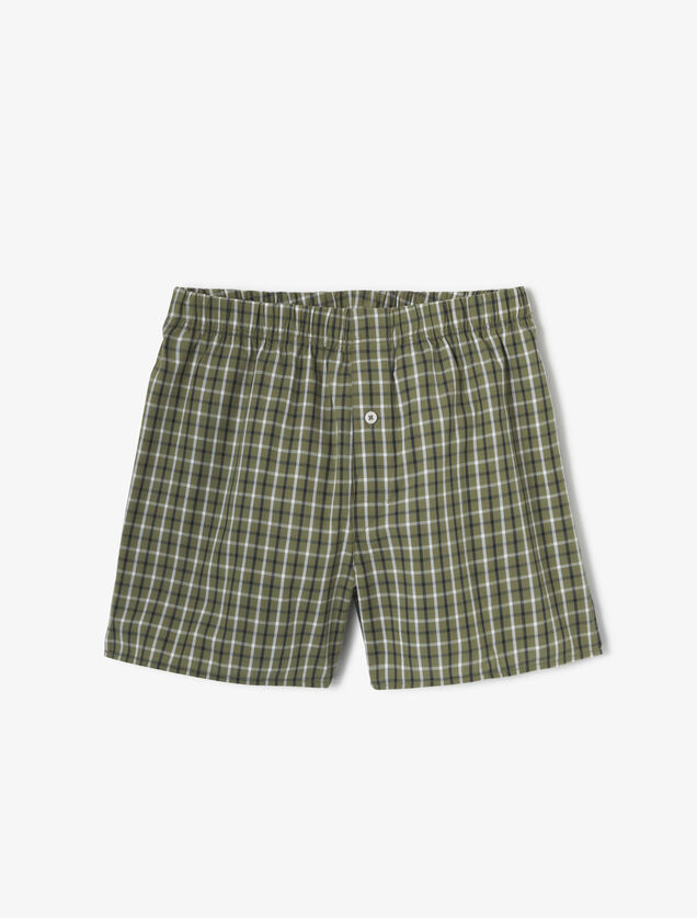 Cale&ccedil;on &agrave; carreaux en coton