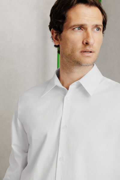 Chemise en coton regular unie