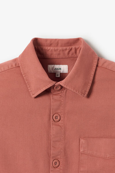 Surchemise regular col fran&ccedil;ais 100% coton
