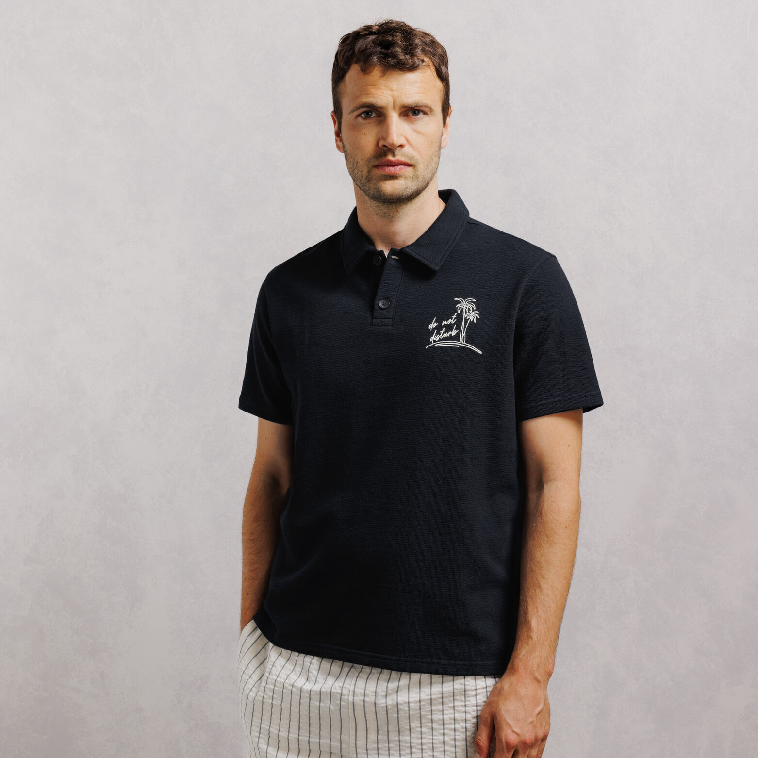 Polo manches courtes brod&eacute;