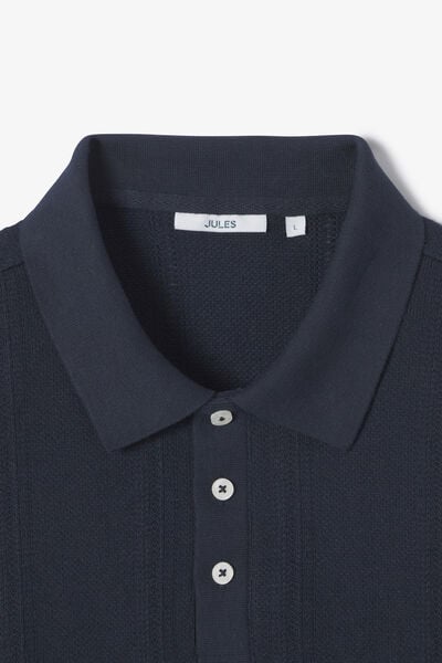 Polo manches courtes textur&eacute;