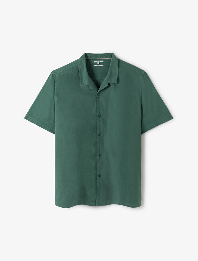 Chemisette en coton lin unie