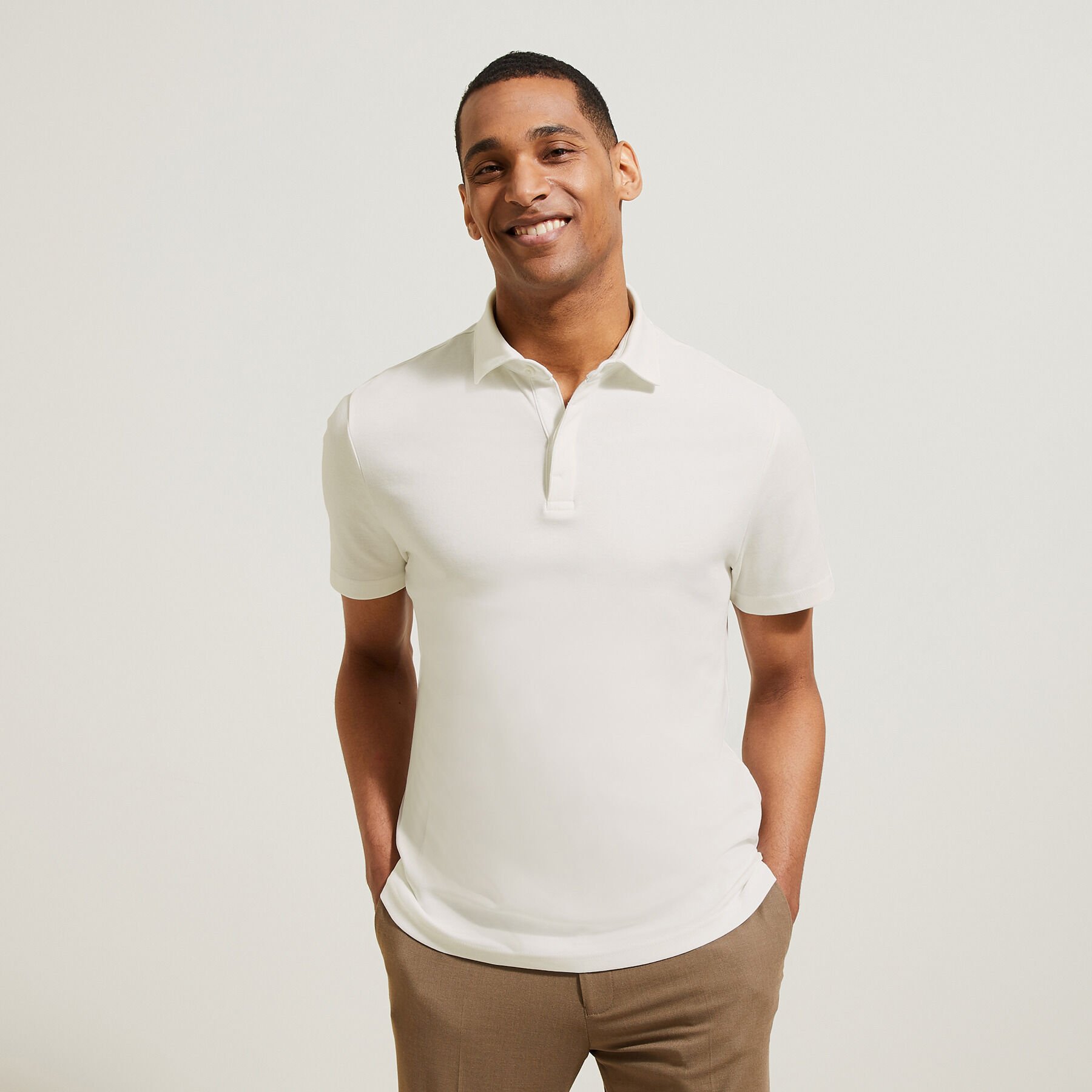 Polo manches courtes Blanc Homme Jules BE