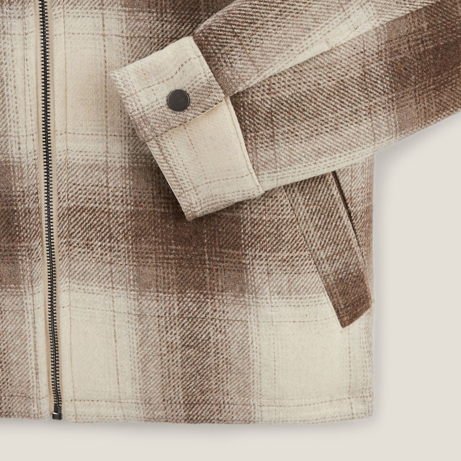 Surchemise &agrave; carreaux doubl&eacute;e en sherpa