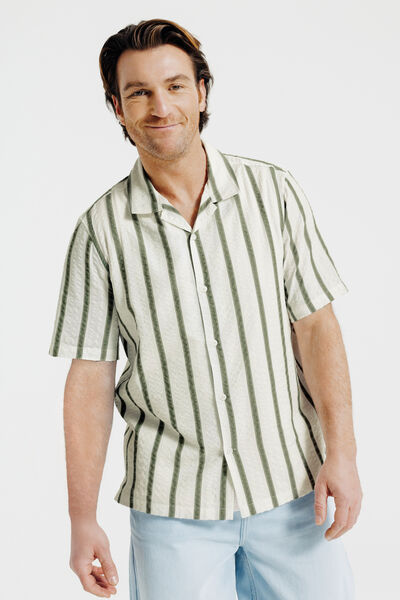 Gestreept hemdje in seersucker katoen