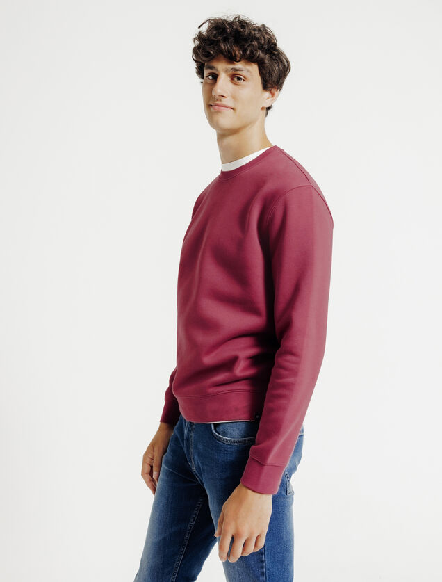 Effen sweater met ronde hals