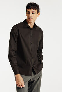 Chemise slim unie coton