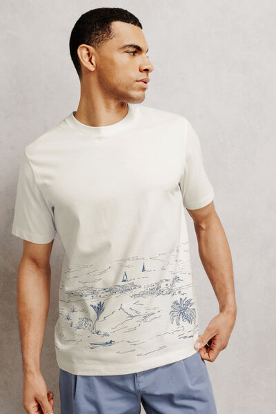 Tee shirt imprim&eacute; paysage