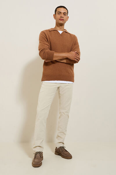 Polo en maille col resort