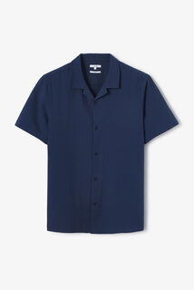 Chemisette en gaze de coton col requin