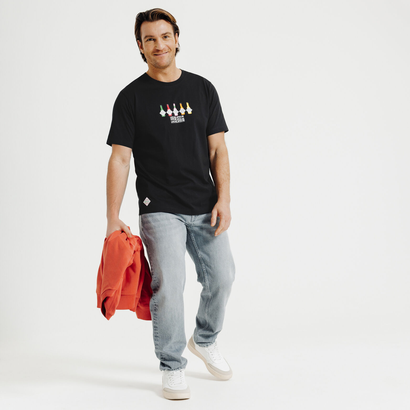 T-shirt met borstprint Tabasco-licentie