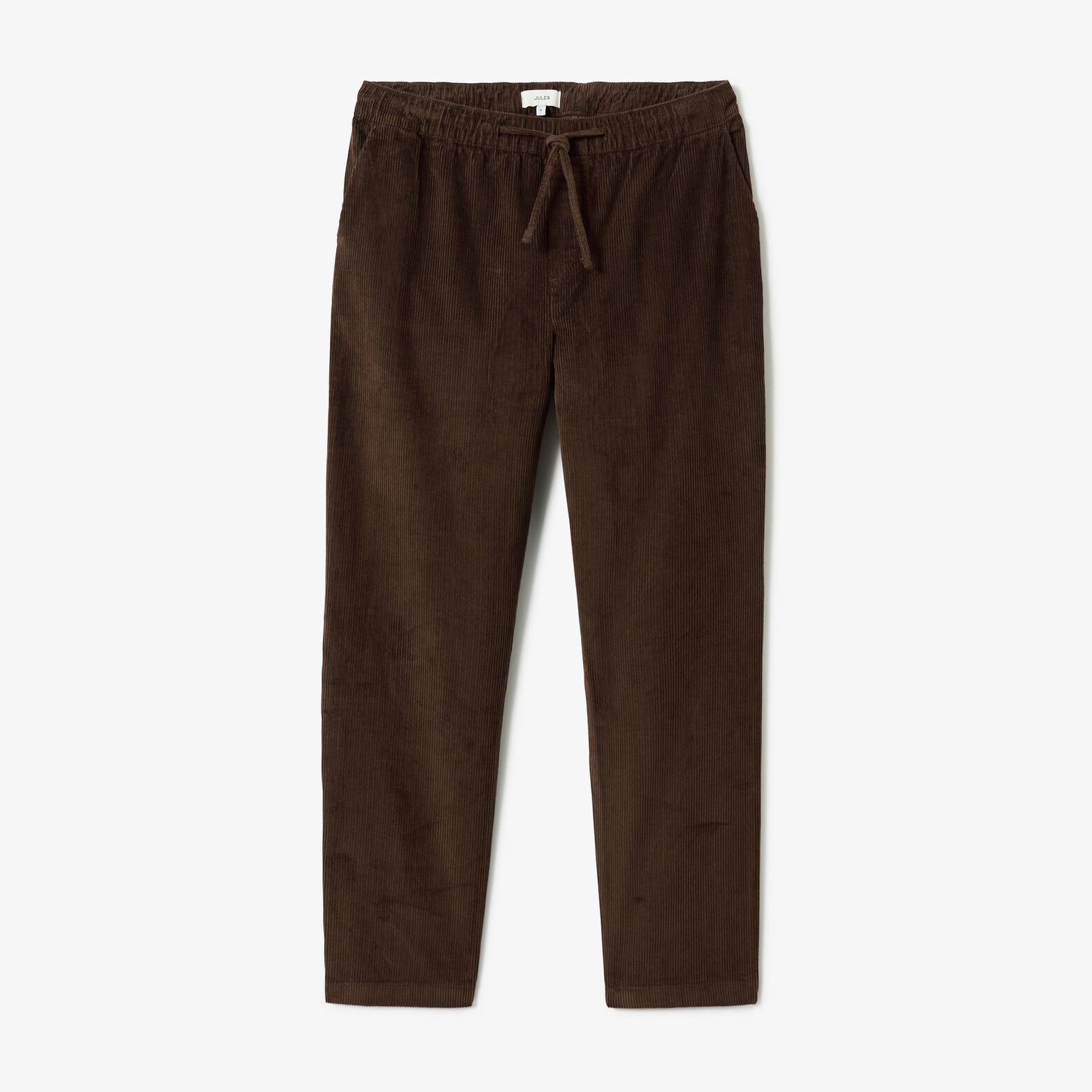 Pantalon tapered taille &eacute;lastiqu&eacute;e en velours