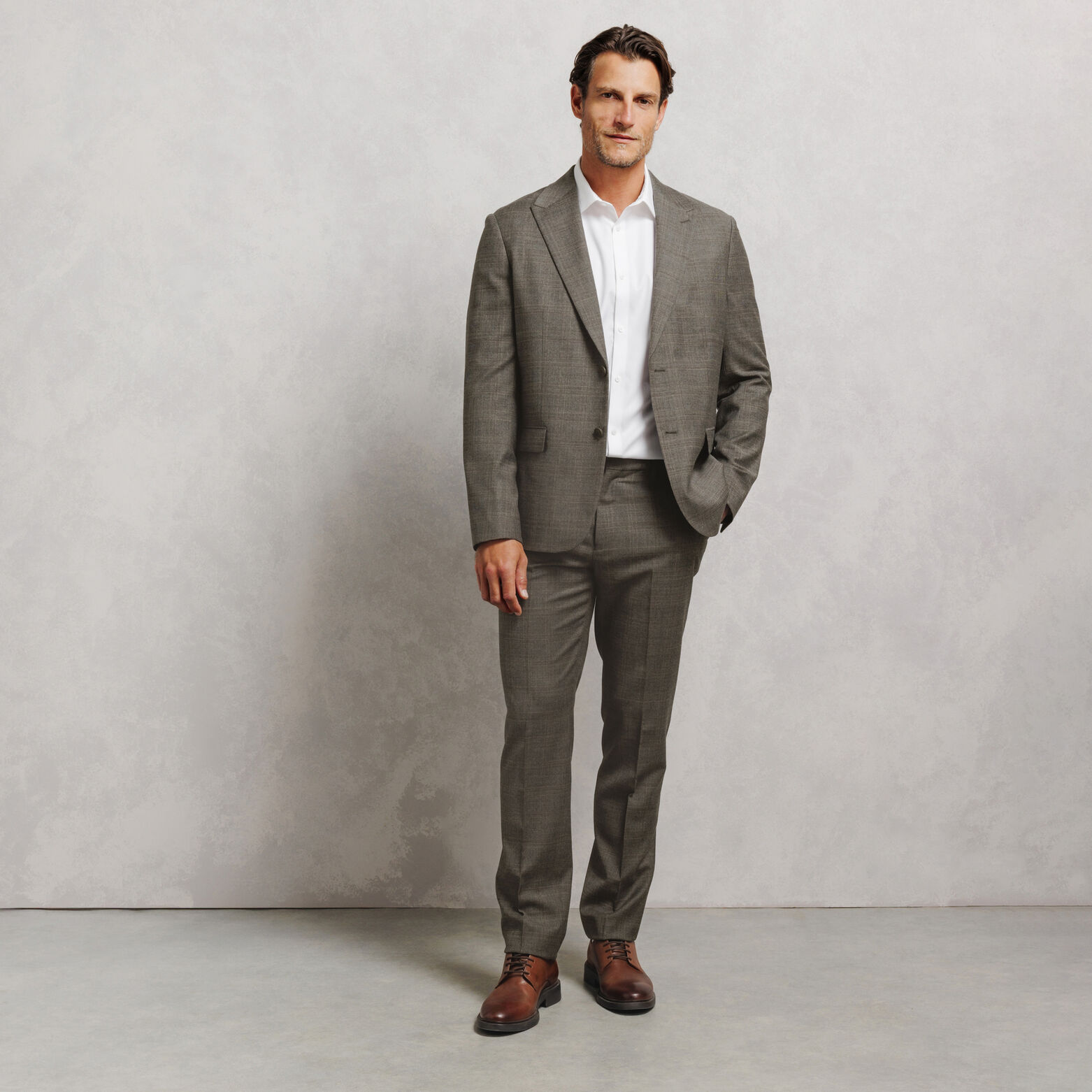 Geruite comfort kostuumvest