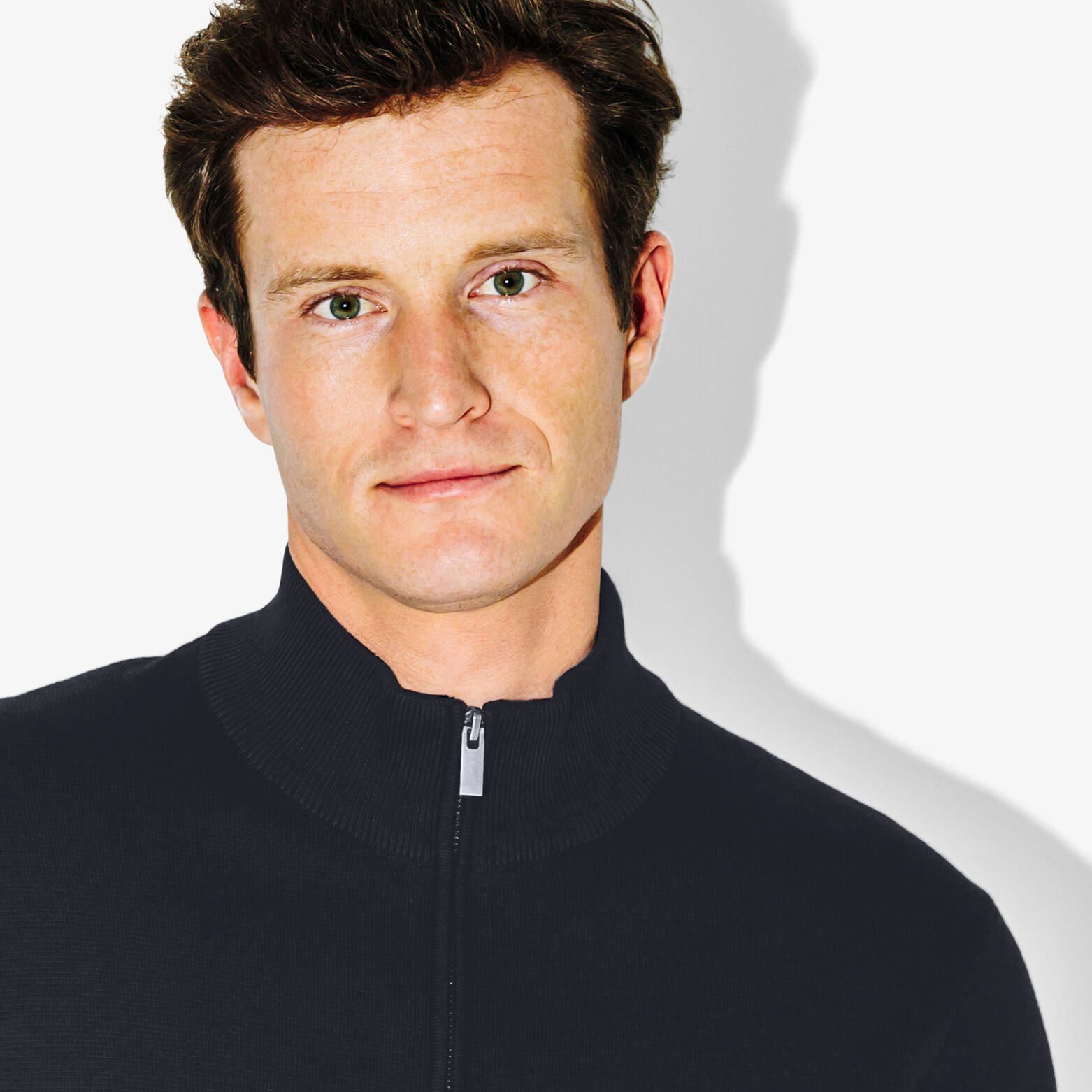 Cardigan Indicode Pour Homme - Col Montant En Coton/polyester - Coupe Droite - Style Décontracté