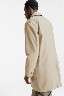 Lange trenchcoat hemdskraag, gevoerd