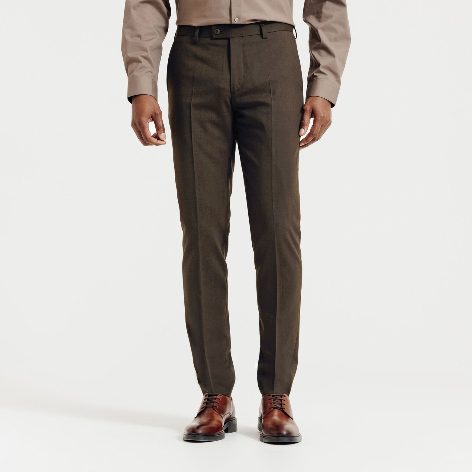 Costume 2 pi&egrave;ces slim bi-stretch - Marron