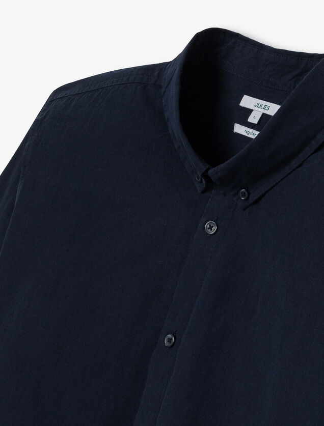 Chemise en coton col boutonné