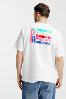 T-shirt voor Vaderdag met print voor- en achteraan