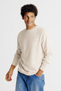 Pull col rond m&eacute;rinos cachemire