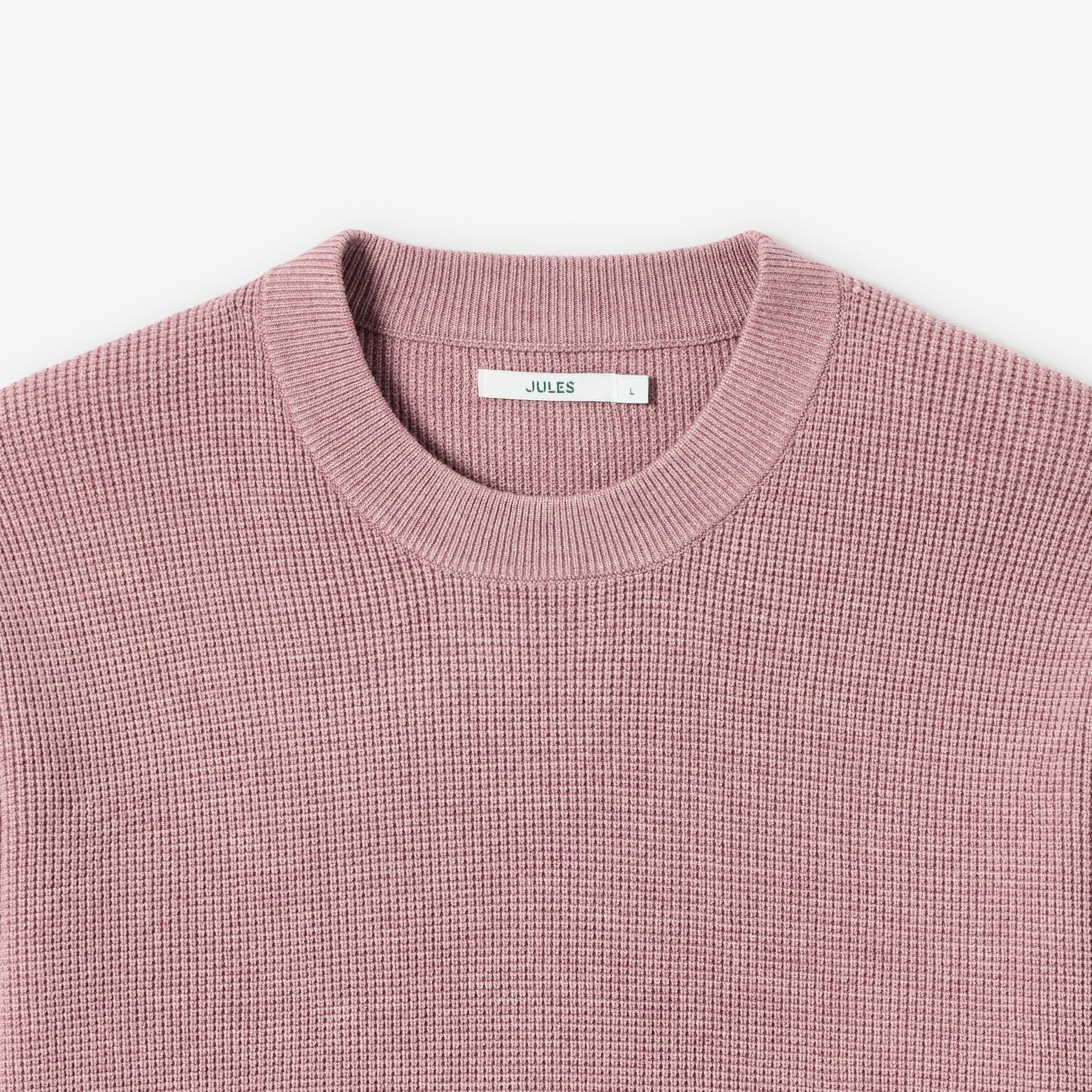 Pull col rond jeux de points fantaisie
