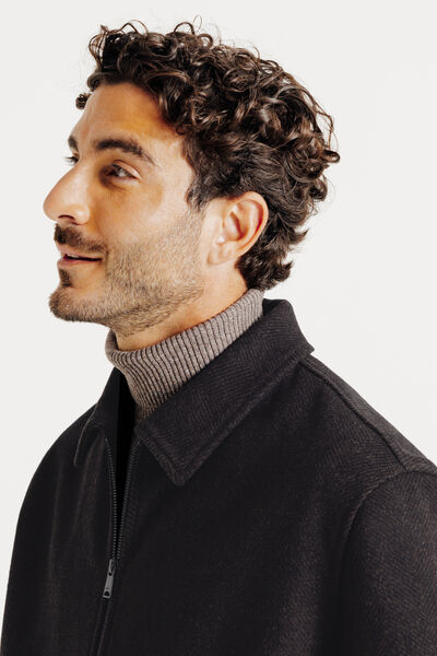 Blouson col chemise zippé