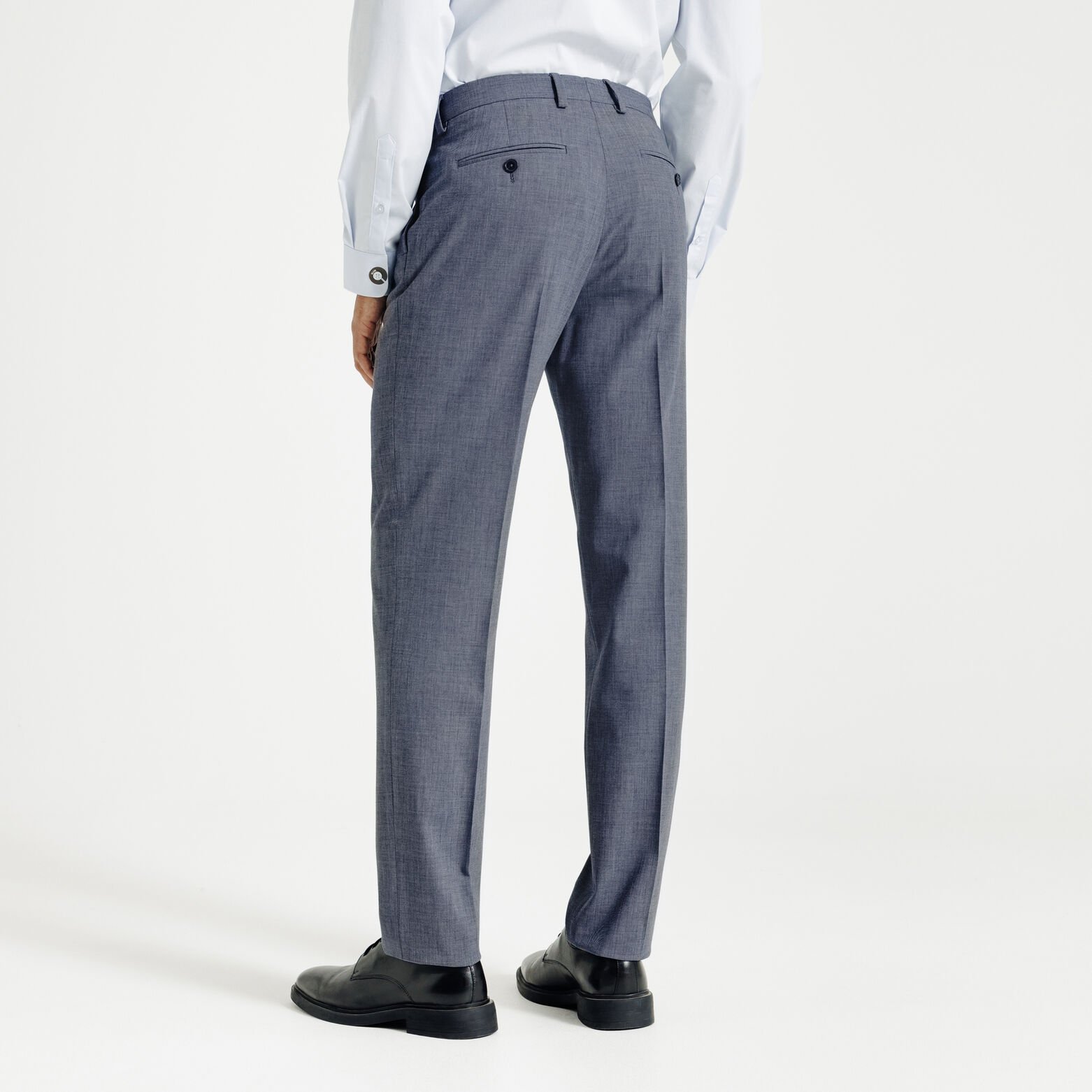 Tweekleurige comfort fit kostuumbroek