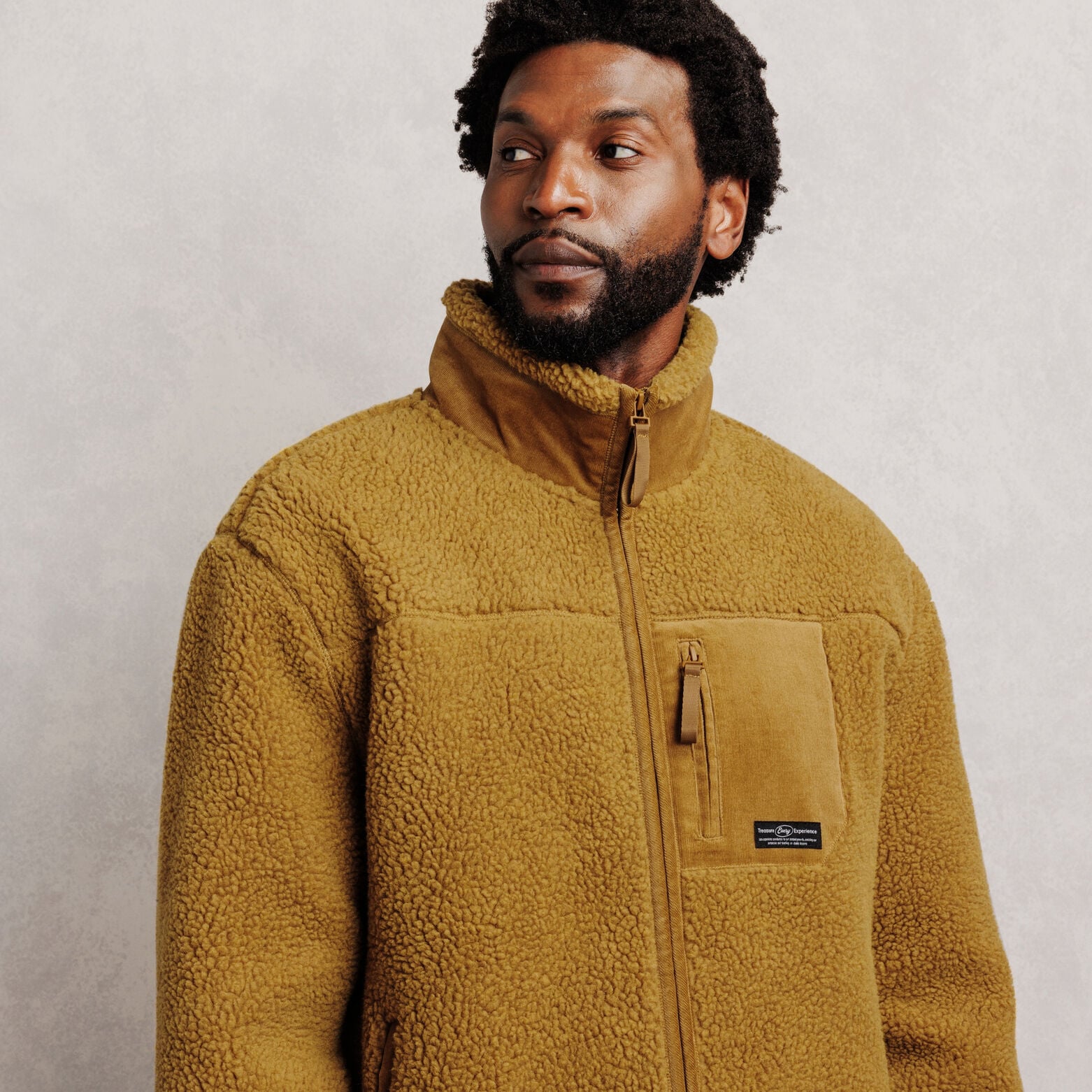 Veste zipp&eacute;e sherpa contrast&eacute;e