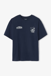 Tee shirt imprimé devant dos paysage