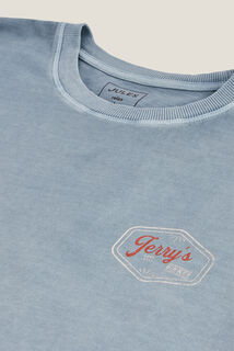 Tee shirt  col rond imprimé en coton