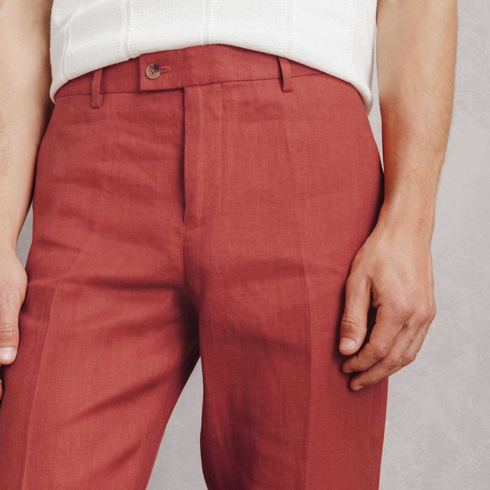 100% linnen kostuumbroek comfort fit