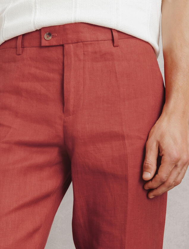100% linnen kostuumbroek comfort fit