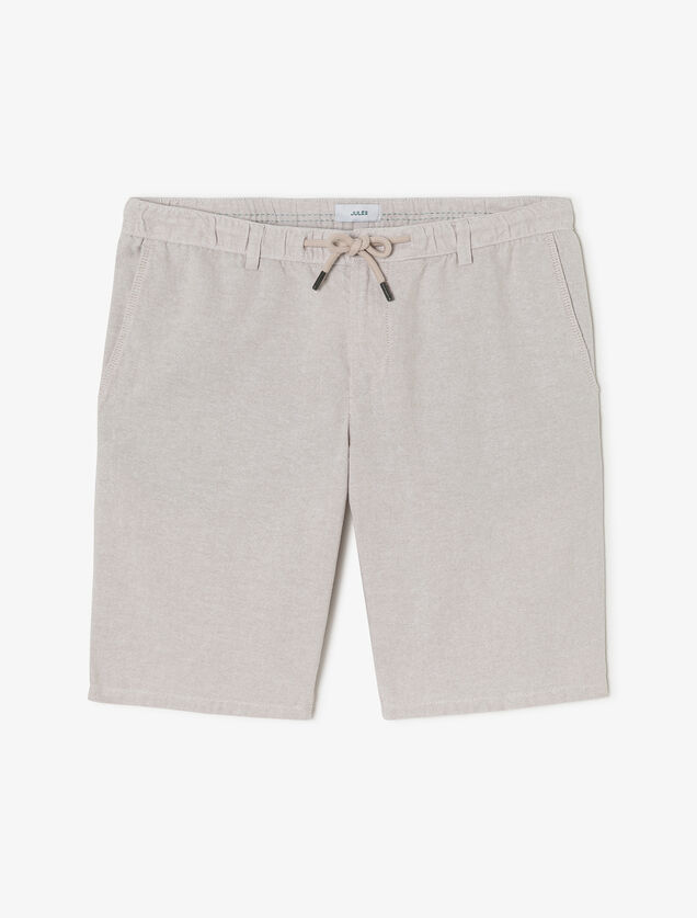 Bermuda uni en coton lin