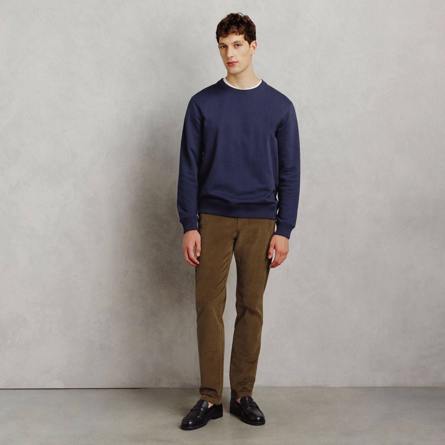 Fluwelen straight chinobroek