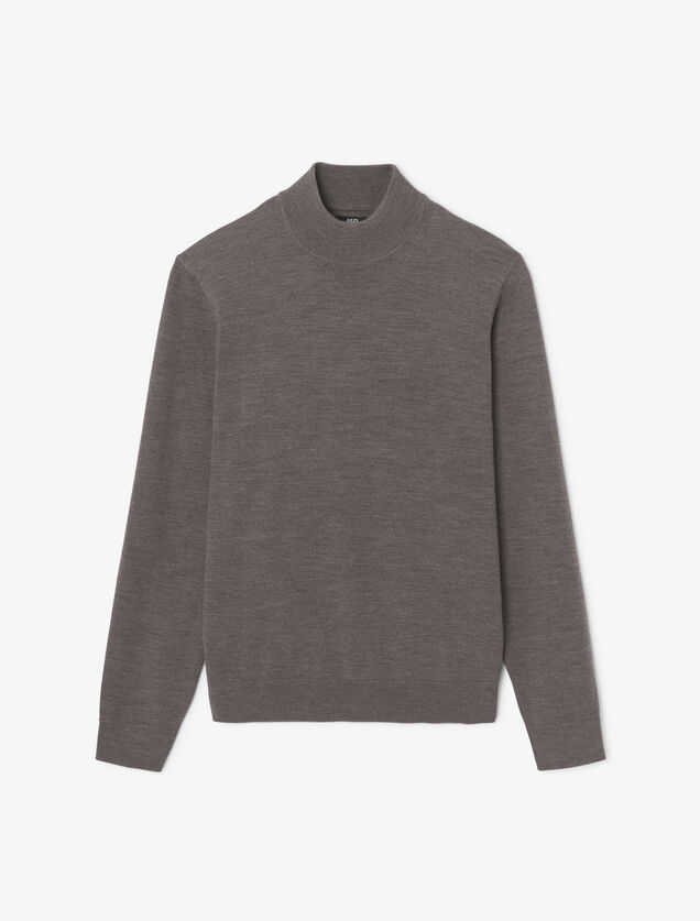 Trui schoorsteenkraag in merinos