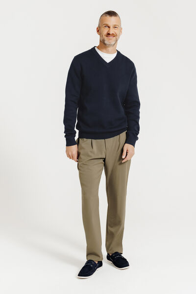 Pull Bleu fonc&eacute;