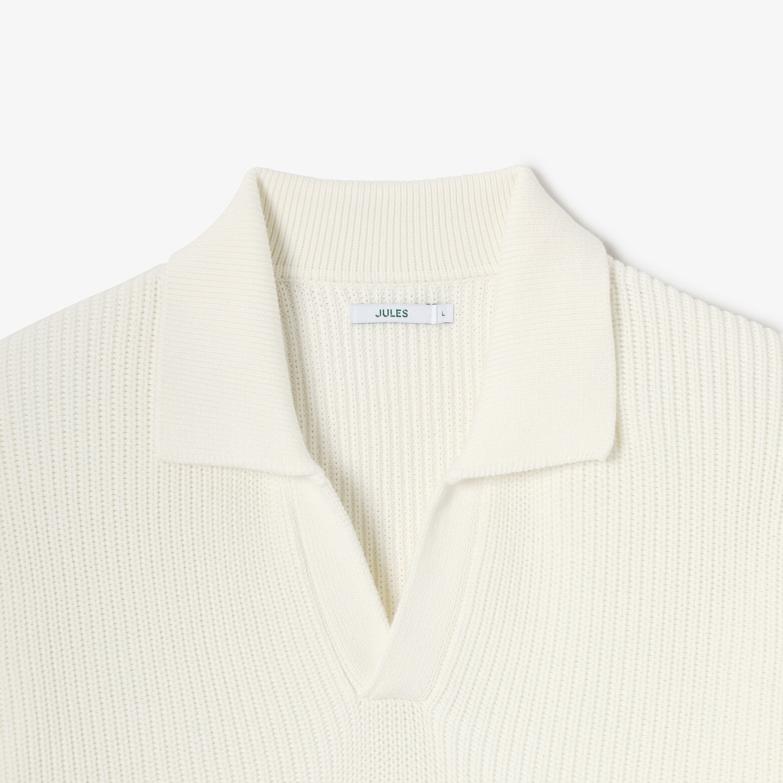 Polo en maille manches longues col resort