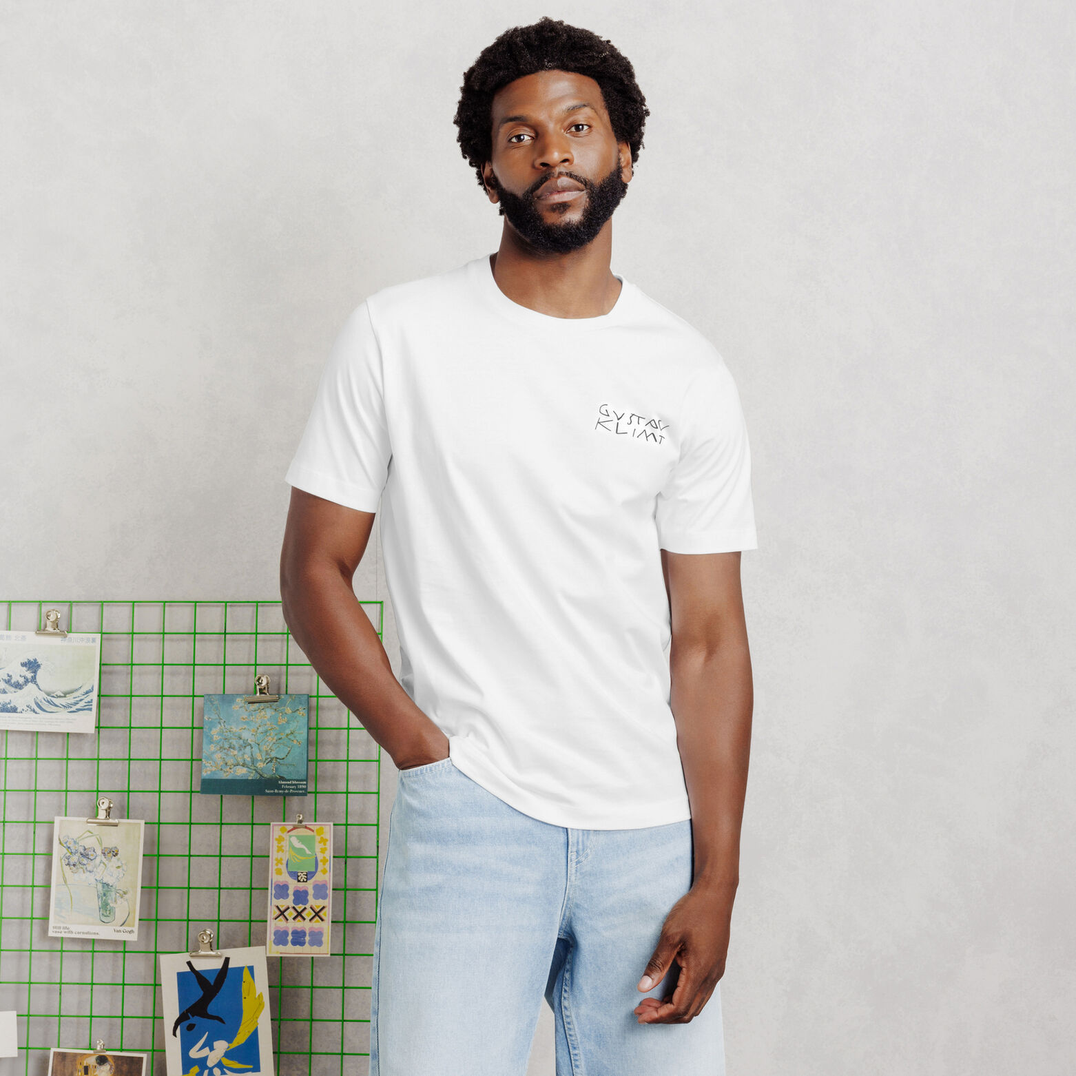 T-shirt met voor- en achterprint, licentie Klimt