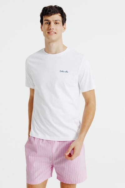 Pyjamaset met gestreepte short