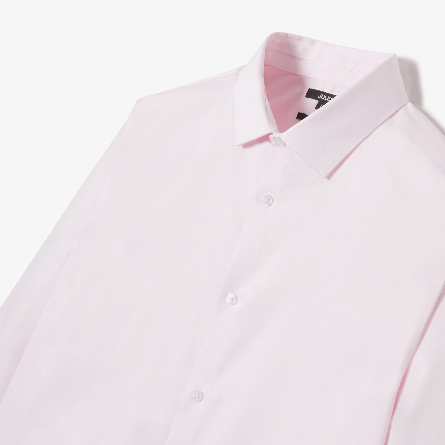 Chemise sans repassage en coton unie slim